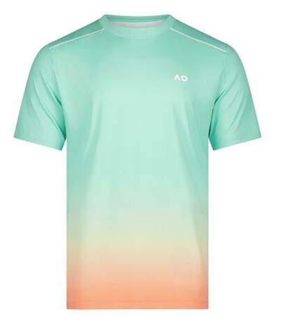 Футболка для мальчика теннисная Australian Open Kids Performance Tee - calypso ombre