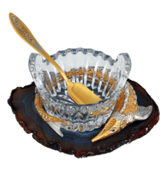 Икорница "Осетр на агате"