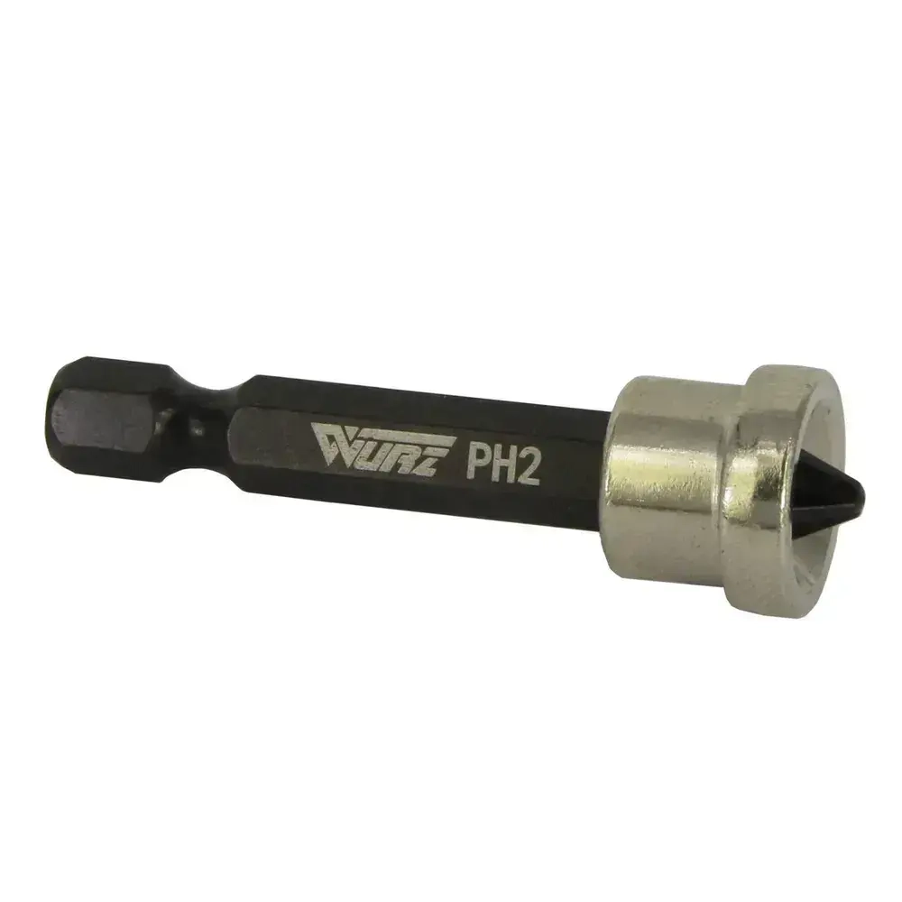 Бита PH2 x 50мм S3 2шт. с ограничителем для гипсокартона WURZ 3400-2