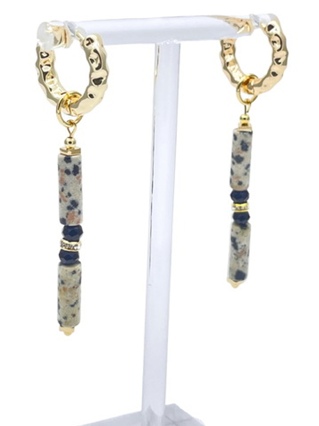 91002767 Серьги Роман с камнем