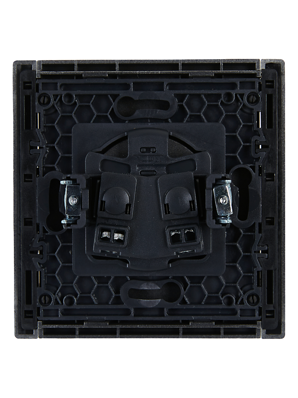 FORTE&PIANO Розетка 1-местная без заземления без защитных шторок винтовое крепление 10А FP518 сталь IEK