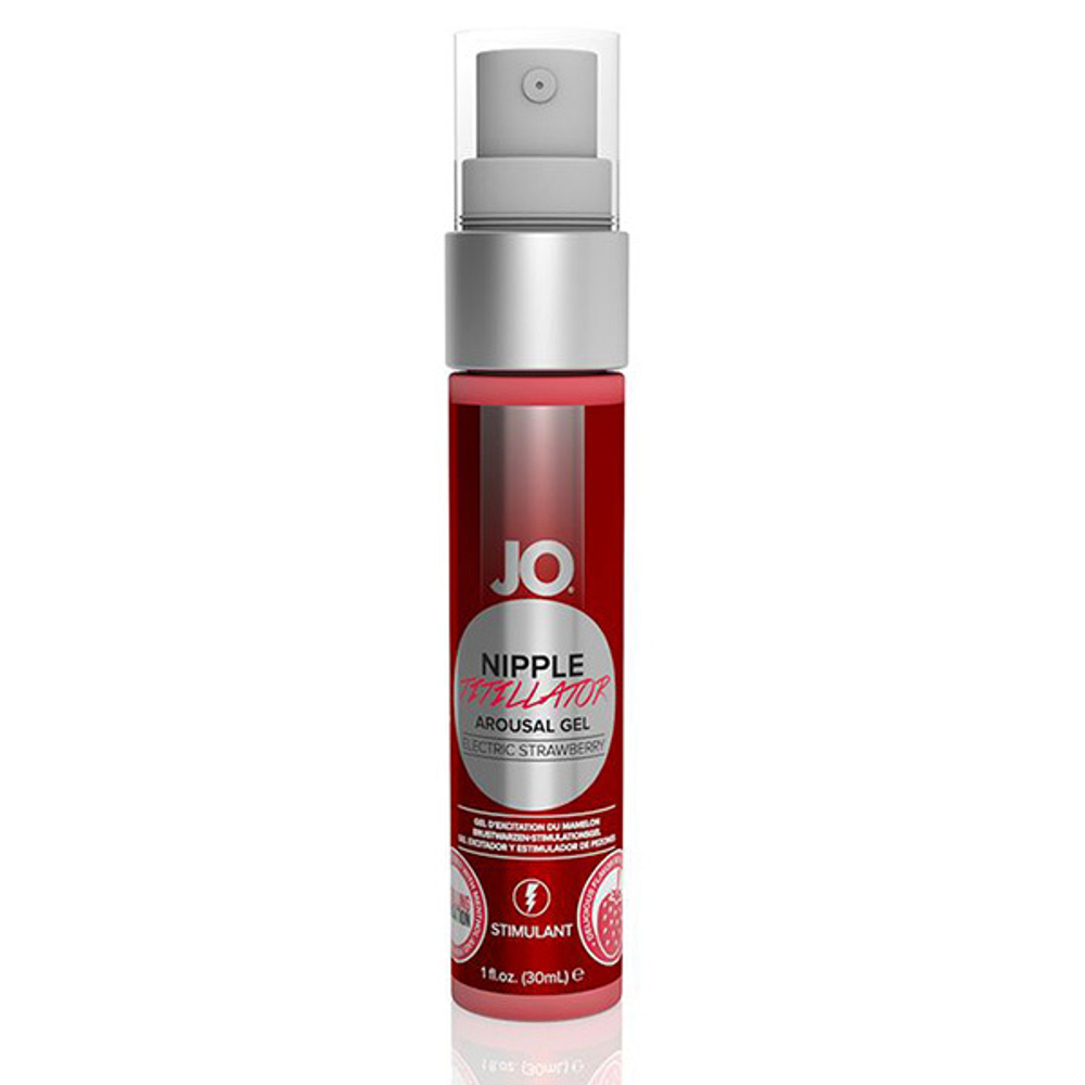 Возбуждающий гель System JO Nipple Titillator Electric Strawberry 30мл