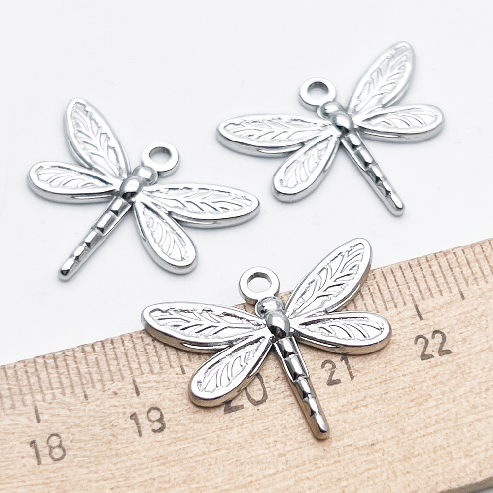Подвеска Стрекоза, сталь, размер 20*25 мм, цена за 1 шт