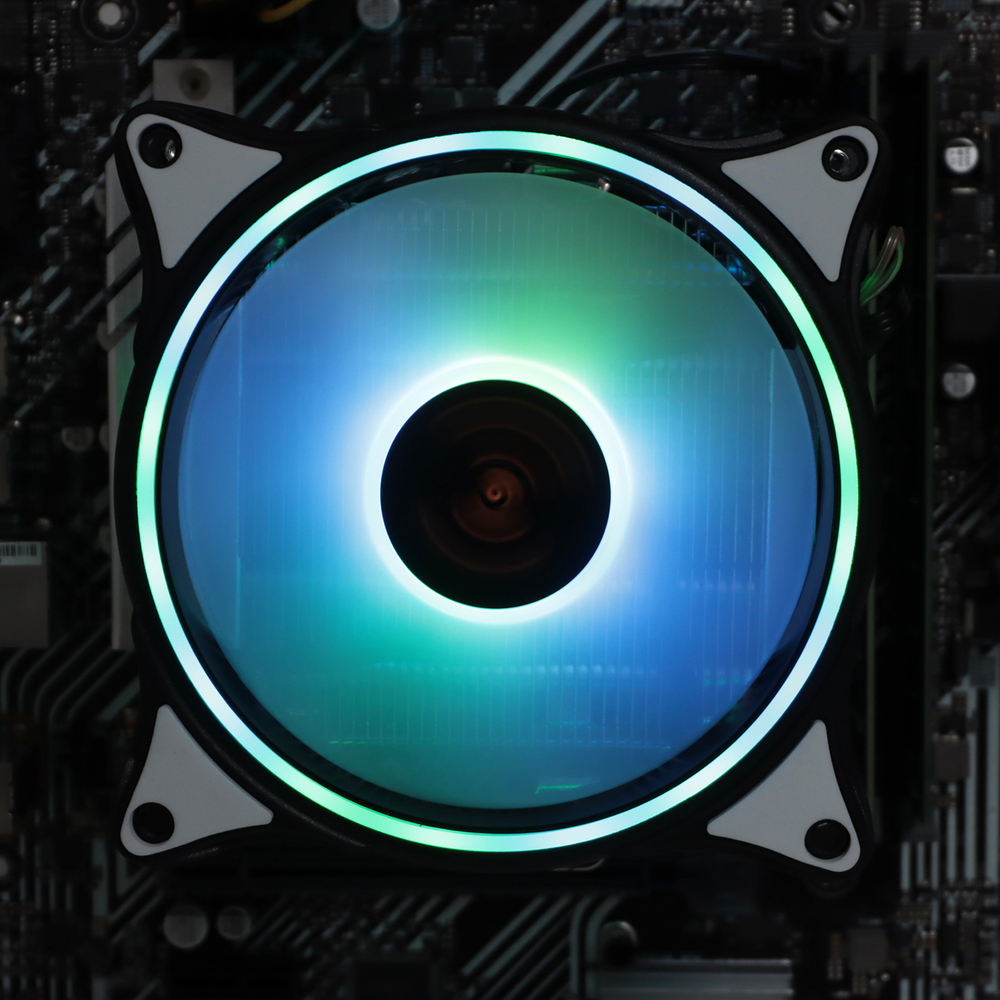 Кулер для CPU TESLA 1040RGB, 1х120мм, 600-1600rpm, 4-pin, Al+Cu, серебристый-черный-белый/RGB, 51.3CFM, 25.1дБ, 4-PIPE(прямой контакт), TDP 155Вт, INTEL 1700/1200/115x/775/1366, AMD AM5/AM4/AM3(+)/AM2(+)/FM2(+)/FM1/754/940/939 (TSL-1040PWM-RGB)