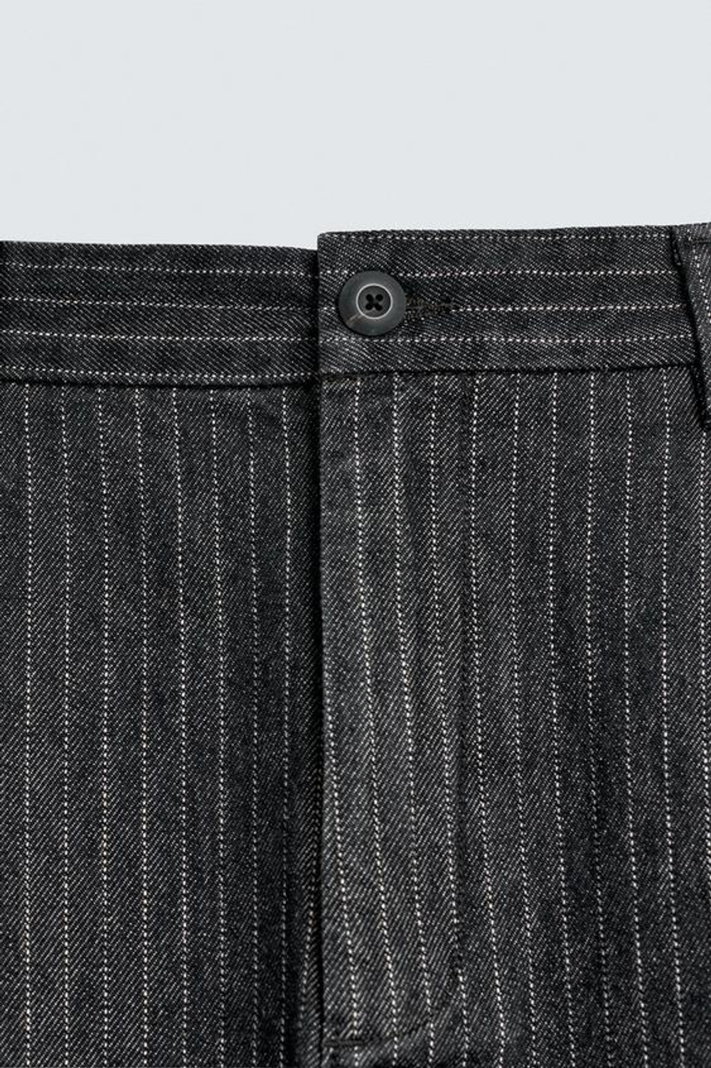 ZARA БРЮКИ ЧИНОС RELAXED FIT В ТОНКУЮ ПОЛОСКУ, СЕРЫЙ