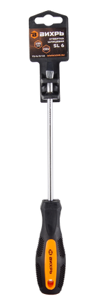 Отвёртка шлицевая ВИХРЬ SL6 150мм