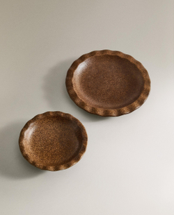Zara Home Подсвечник из керамики, цвет коричневый, 13 см