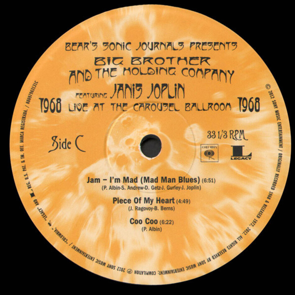 Big Brother & The Holding Company, Janis Joplin / Live At The Carousel Ballroom 1968 (2LP)