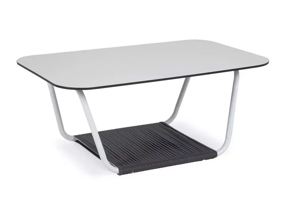 "Глория" журнальный стол 90х60см из HPL, цвет "молочный"