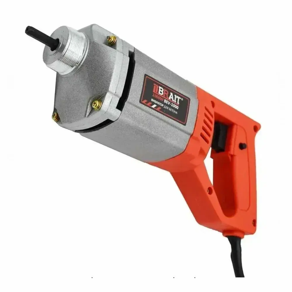 Вибратор для бетона BRAIT BEV-1000 (1000 Вт, 3800 об/мин, металлический корпус) / силовая техника и оборудование
