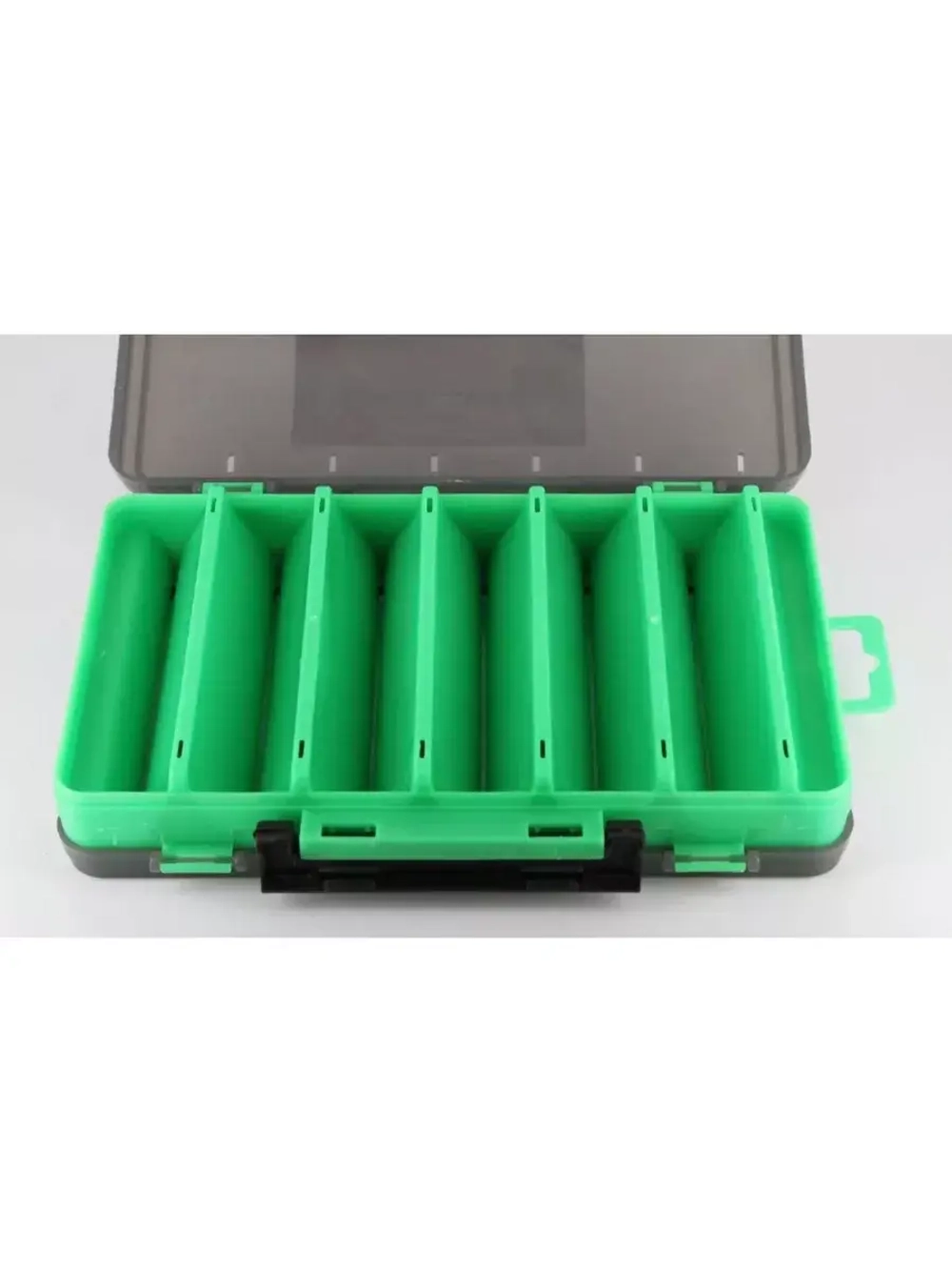 Коробка для воблеров двухсторонняя GFish 17300, зеленая / органайзер рыболовный для балансиров, снастей, блесен, приманки, попперов