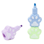 Набор мини текстовыделителей 5 пастельных цветов, маркер для текста разборный в форме кошачьей лапки, маленькие цветные для детей