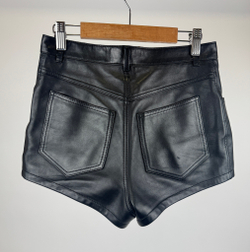 Шорты кожаные Saint Laurent