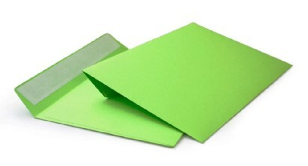Конверт из бумаги темно-зеленого цвета C5 (162х229 мм) 120 г/м²