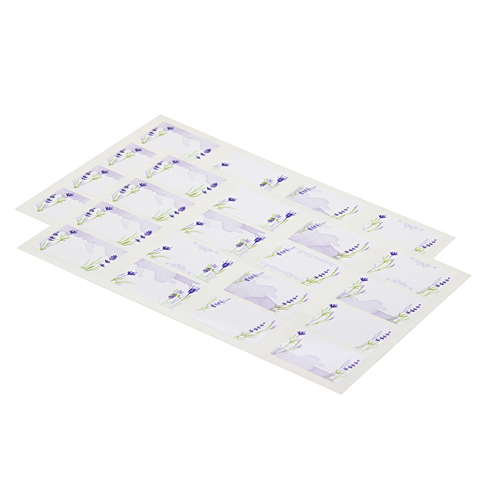 Набор наклеек 4,5х6 см, прямоугольные, 2 листа, лаванда
