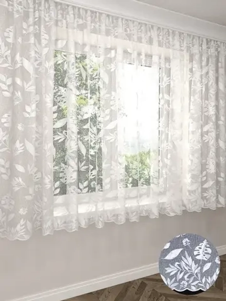 Тюль на кухню короткая 180х300 см