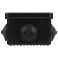 Распаячная коробка ЭРА KOR-65-65-50-4g-B открытой установки черная 65х65х50мм с гермовводами 4 вх. IP54