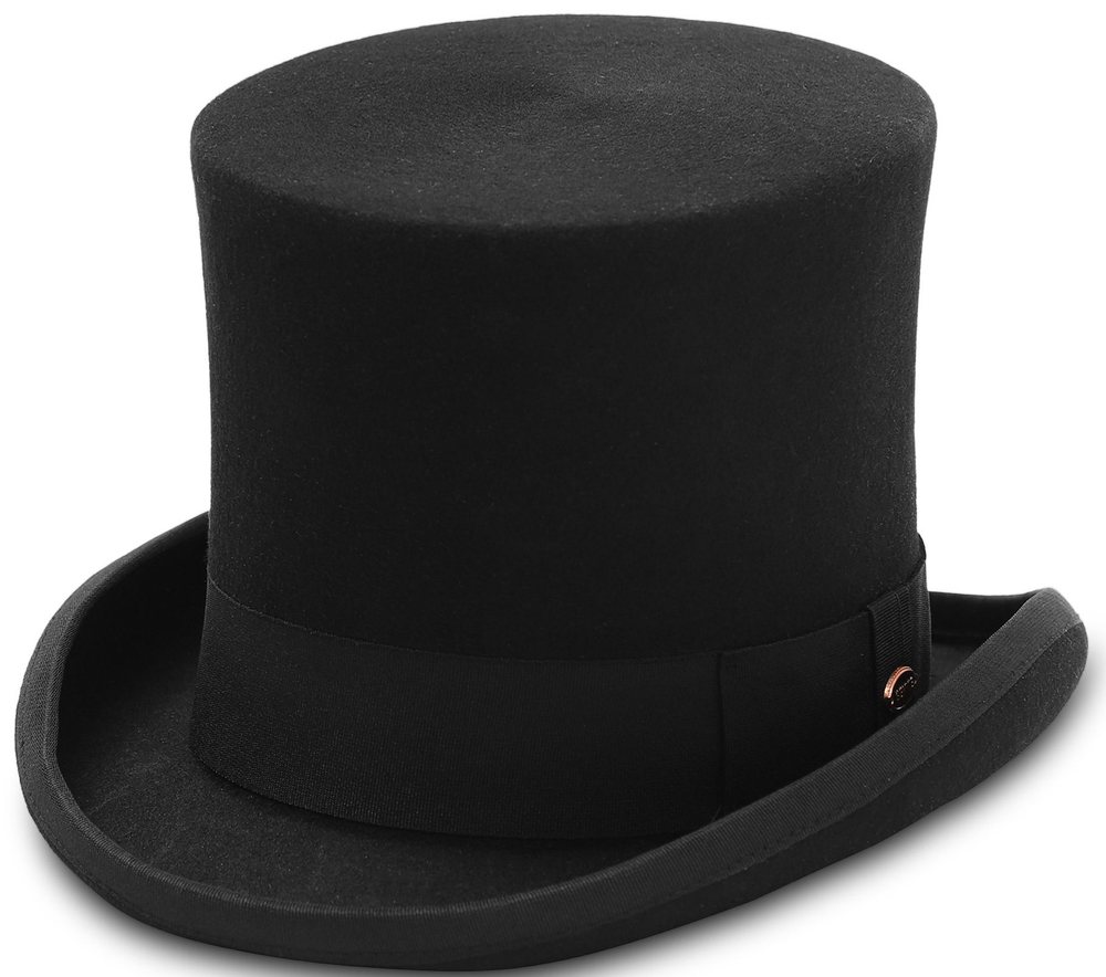 Шляпа Цилиндр классический из фетра (черный, размер 59)