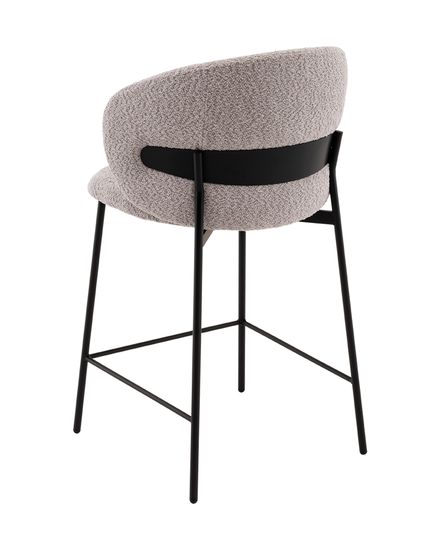 Стул полубарный Блейз букле светло-серый