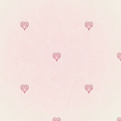 Изящные сердца на розовом фоне. Орнамент в восточном стиле. Любовь. 14 февраля