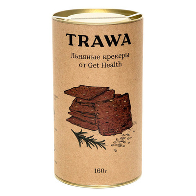 Льняные крекеры с розмарином Trawa, 160 г
