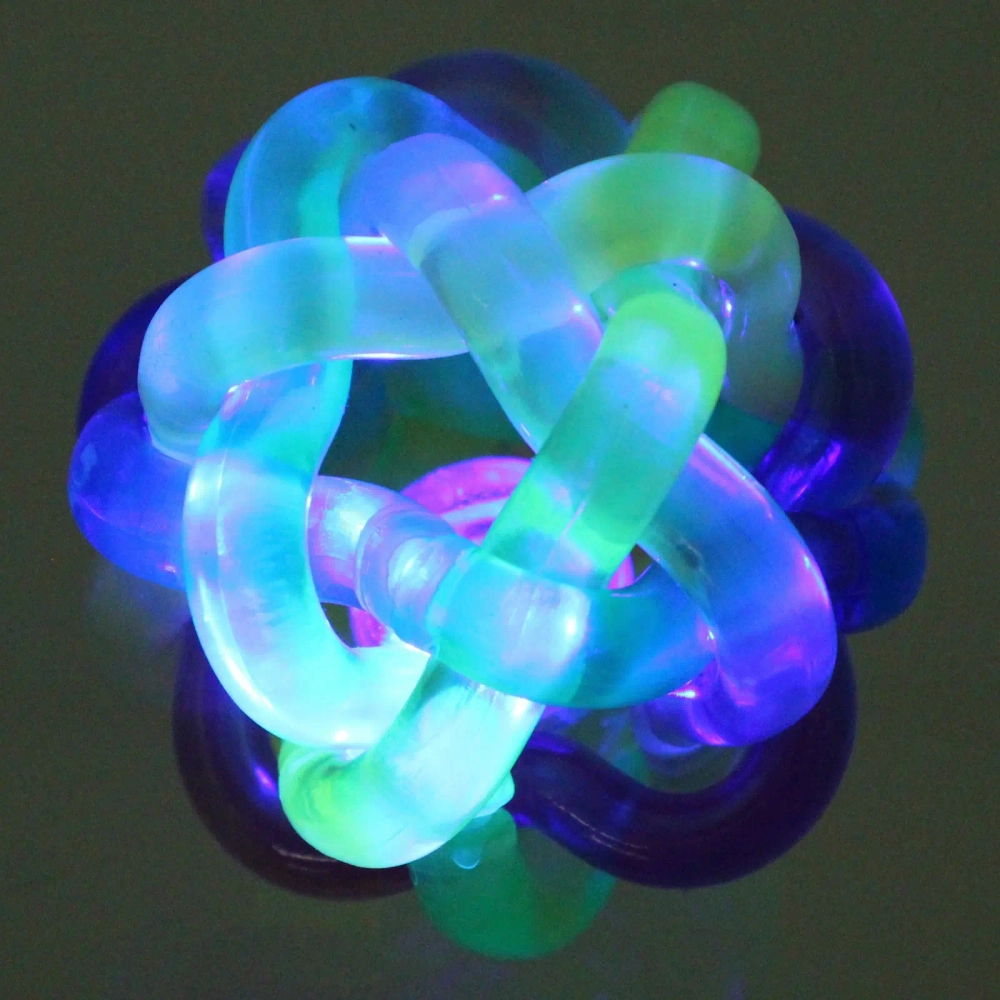 Мяч 6 см «Клубок» попрыгун, с подсветкой