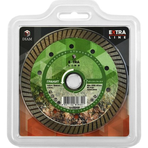 Диск алмазный DIAM Turbo Гранит Extra Line 125*22,2 мм   000606