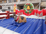Надувной аттракцион Родео, олень+батут, "Рождественский", 5*5*3 м