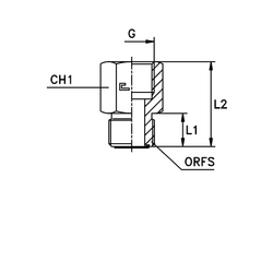 Адаптер D10 ORFS 11/16 - BSP 1/2