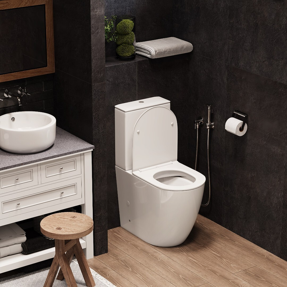 Унитаз BELLA напольный безободковый высокий Ceruttispa CT8709 (620х385х920)