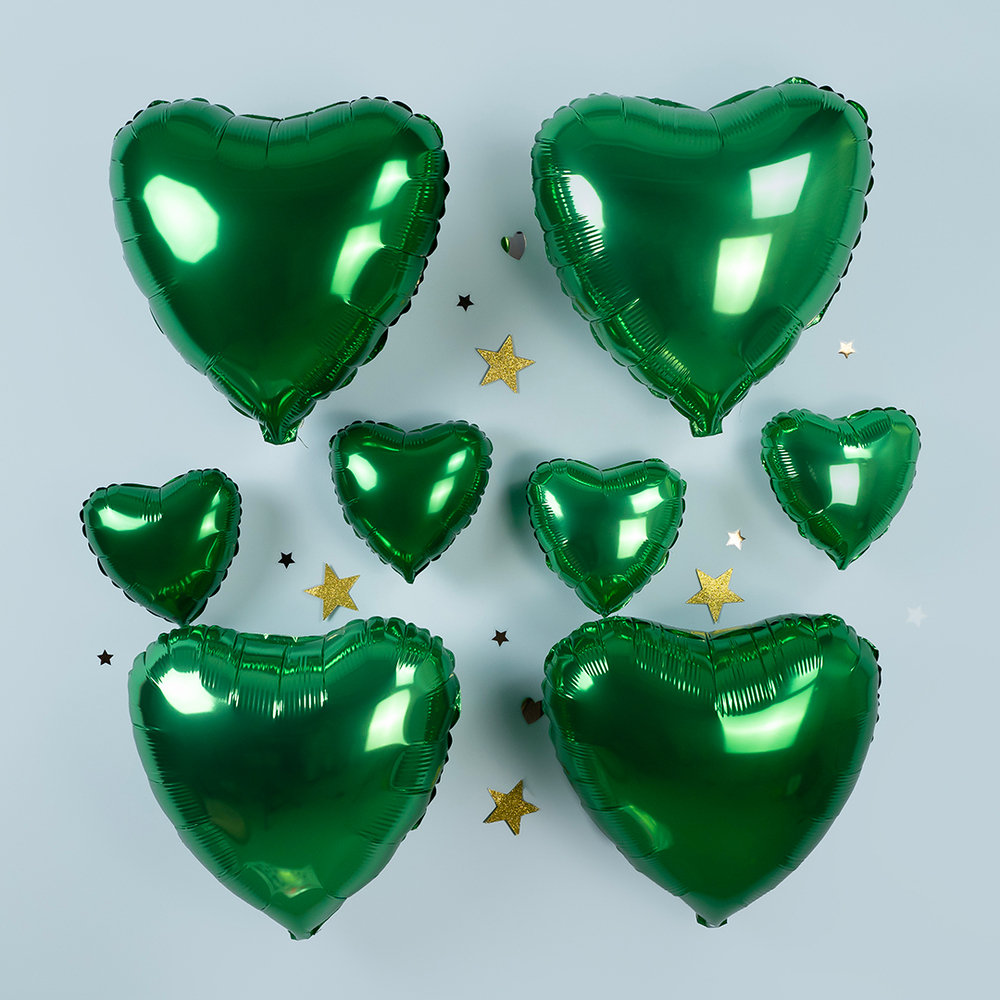 Сердце 18" Изумруд сатин / Emerald Green Gr