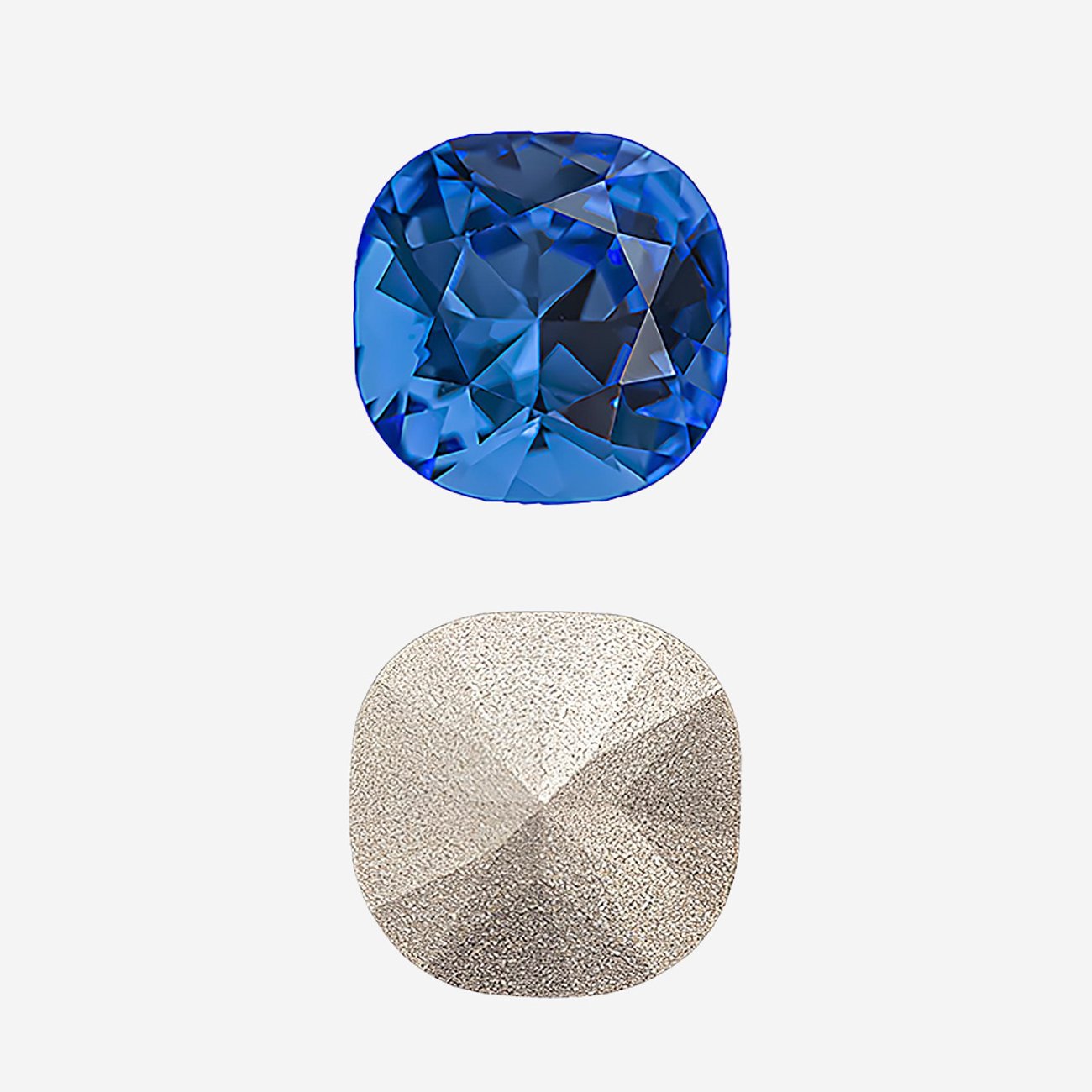 Кристалл Кушон (Сushion), оттенок "Синий Капри"/"Capri Blue", 12мм