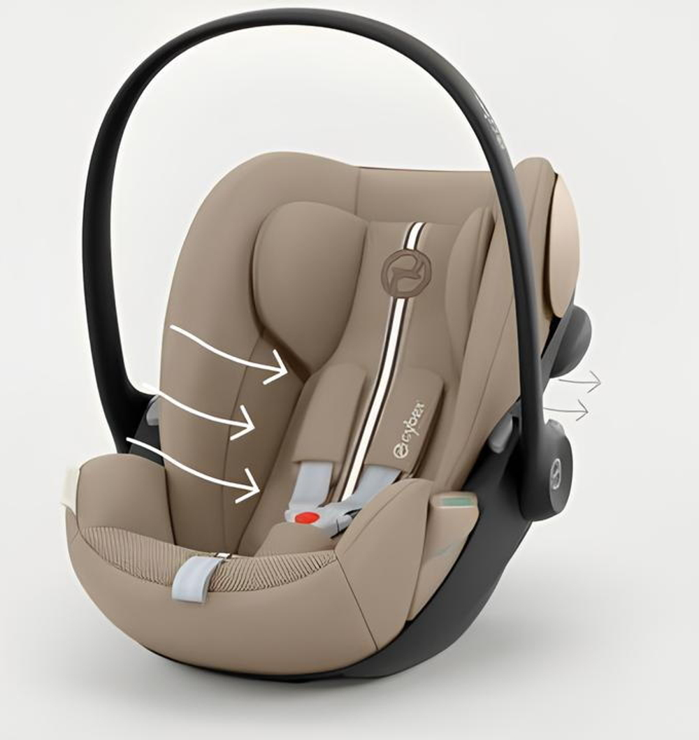 Коляска Cybex Balios S Lux TPE complete Cloud G Almond Beige Plus 3 в 1 Seashell Beige с дождевиками