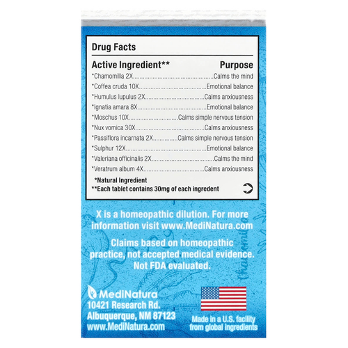 MediNatura, WellMind Calming Tablets, для снятия напряжения, 100 таблеток