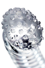 Прозрачная рельефная насадка на палец Dale - 8,5 см. (Цвет: прозрачный)