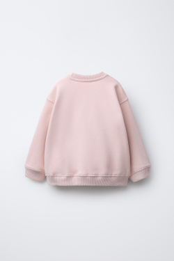 ZARA ТОЛСТОВКА С ВАФЕЛЬНЫМ УЗОРОМ, ЦВЕТ РОЗОВОГО ДЕРЕВА
