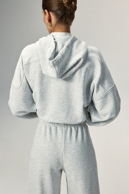 Штаны с рельефными швами Светло-серый меланж