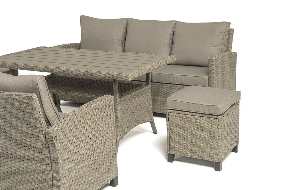 "Мэдисон" обеденная группа из искусственного ротанга, цвет соломенный