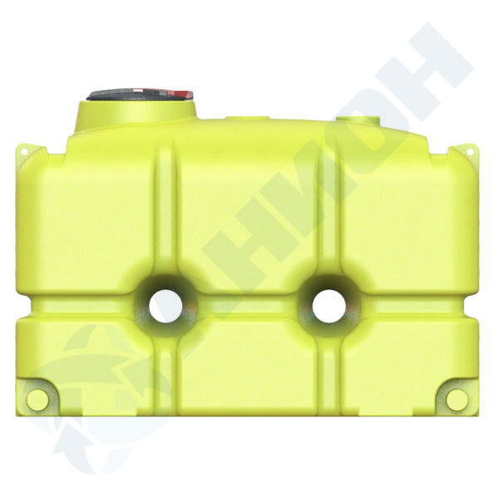 Емкость прямоугольная 2500 л, с откидной крышкой с клапаном и со сливными патрубками Д100 мм. Каркас обязателен Анион 2500 л. горизонтальная (2110x1080x1500см;синий) - арт.559548