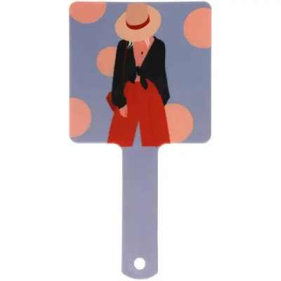 Зеркало косметическое «ИМАНИ - ЭФФЛОДИ», микс 4 дизайна, 23,4*12см (PVC подвес)