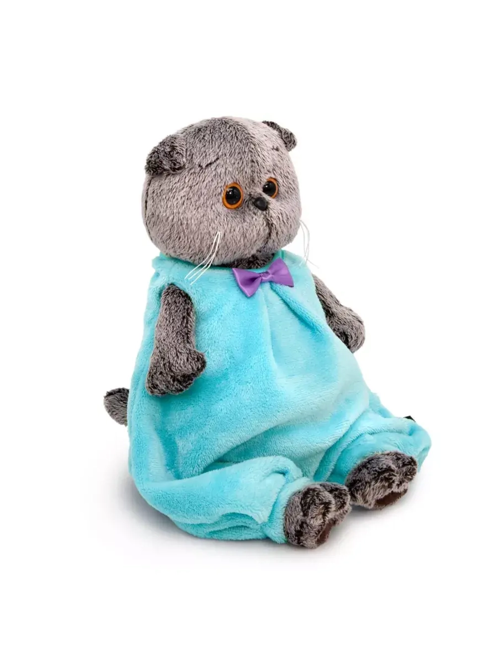 Мягкая игрушка Кот Басик в комбинезоне 19 см Ks19-199