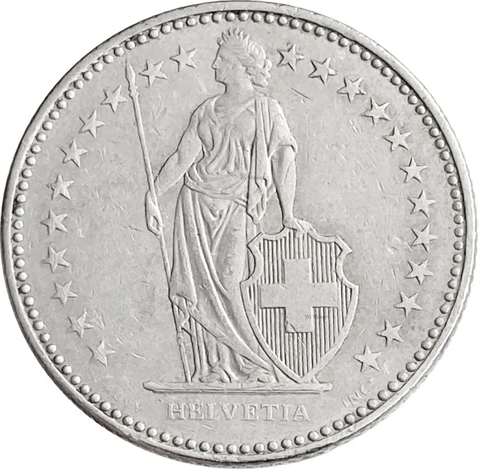1 франк 1968-2023 Швейцария XF
