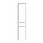 Comforty. Шкаф-колонна "Женева-35" дуб белый