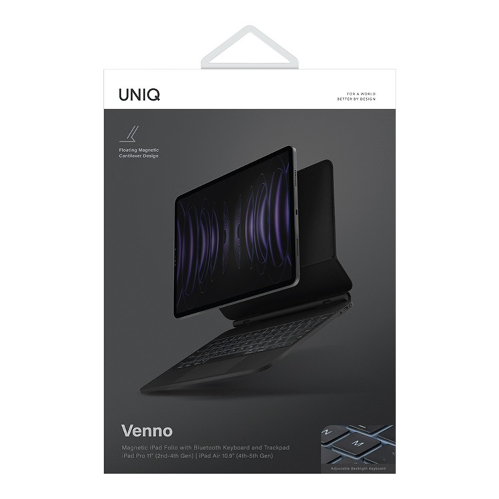 Клавиатура Uniq Venno для iPad Air 11" (M2 | 2024), Air 10,9" и Pro 11" (2020–2022) Язык клавиатуры — английский. Есть возможность русификации