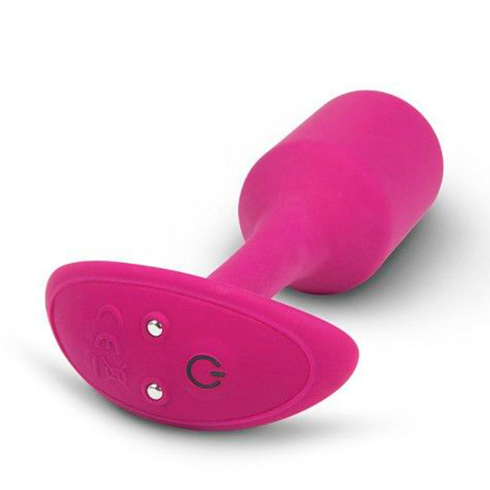 Розовая пробка для ношения с вибрацией 11,4см b-Vibe Snug Plug 2 BV-014-RG