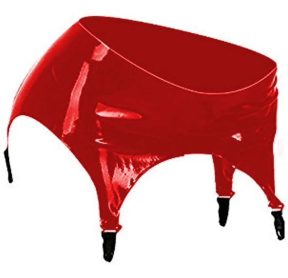 Красный пояс для чулок из латекса (Размер: S) (Цвет: красный)