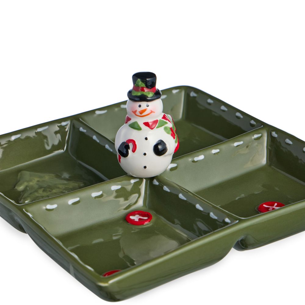 МЕНАЖНИЦА 4 СЕКЦИИ КОЛЛЕКЦИЯ "CHRISTMAS GIFT" 19*19*9,5 СМ