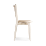 Стул деревянный Woodville Валери молочный, ромб, ножки белые