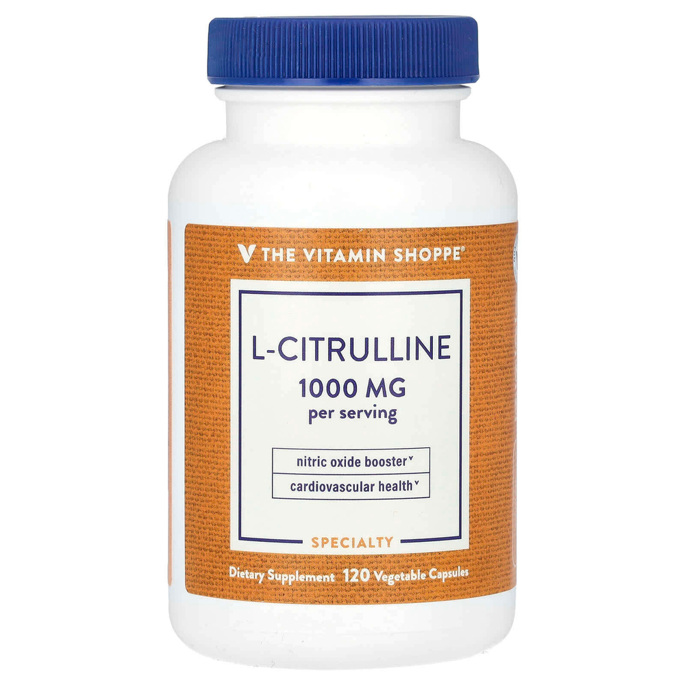 The Vitamin Shoppe, L-цитруллин, 120 растительных капсул (500 мг в 1 капсуле)