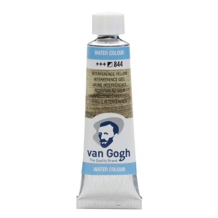 Краска акварельная Van Gogh туба 10мл №844 Желтый интерферентный